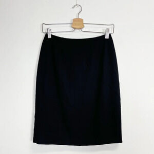 Emanuel Ungaro Skirt Womens Size 2 Black Pencil Wool Acetate Lined